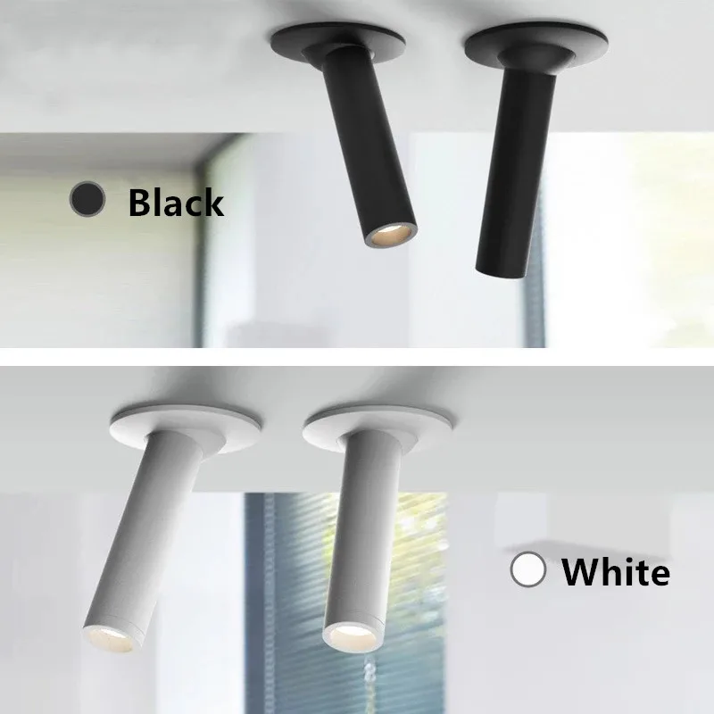 Современный светодиодный светильник алюминиевый вращающийся потолочный с