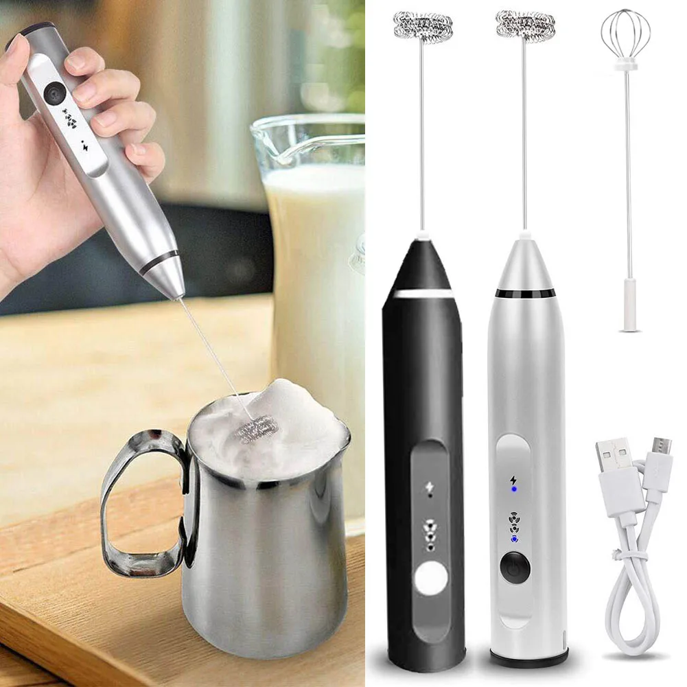 

Handheld Electric USB Charging Egg Beater Milk Frother Drink Mixer for Coffee DSD666
