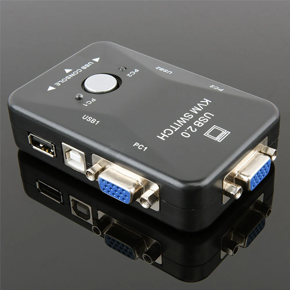 

2-Port USB2.0 Switch Box Mouse For Keyboard Monitor Switcher KVM Adapter Video 1920*1440