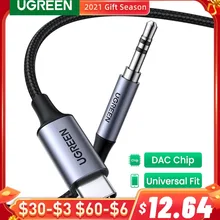 UGREEN USB C to 3.5mm Audio Aux Cable Type C 3.5 mm Headphone Male Jack Plug Adapter Car Auxiliary Stereo Cord for iPad Pro 2021