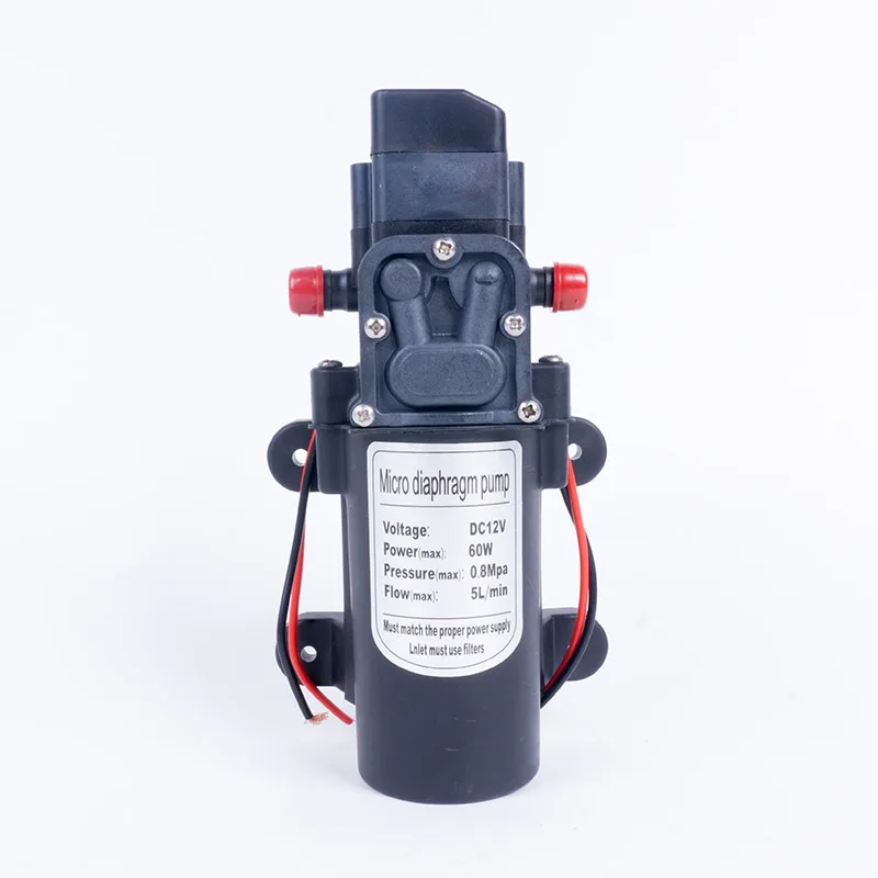 Прочный DC 12 V 5L/min сельскохозяйственный Электрический водяной насос черный