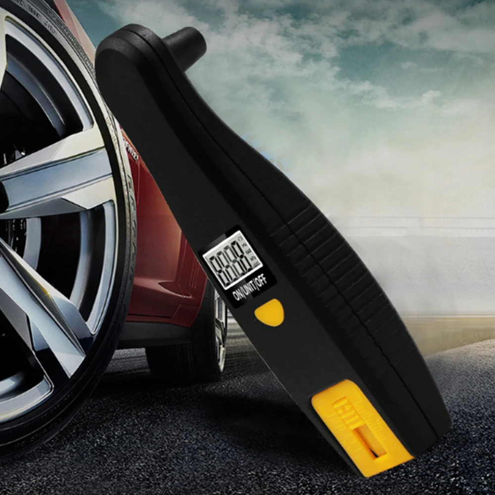 2 в 1 цифровой измеритель резьбы для автомобильных шин давления воздуха 100PSI ЖК