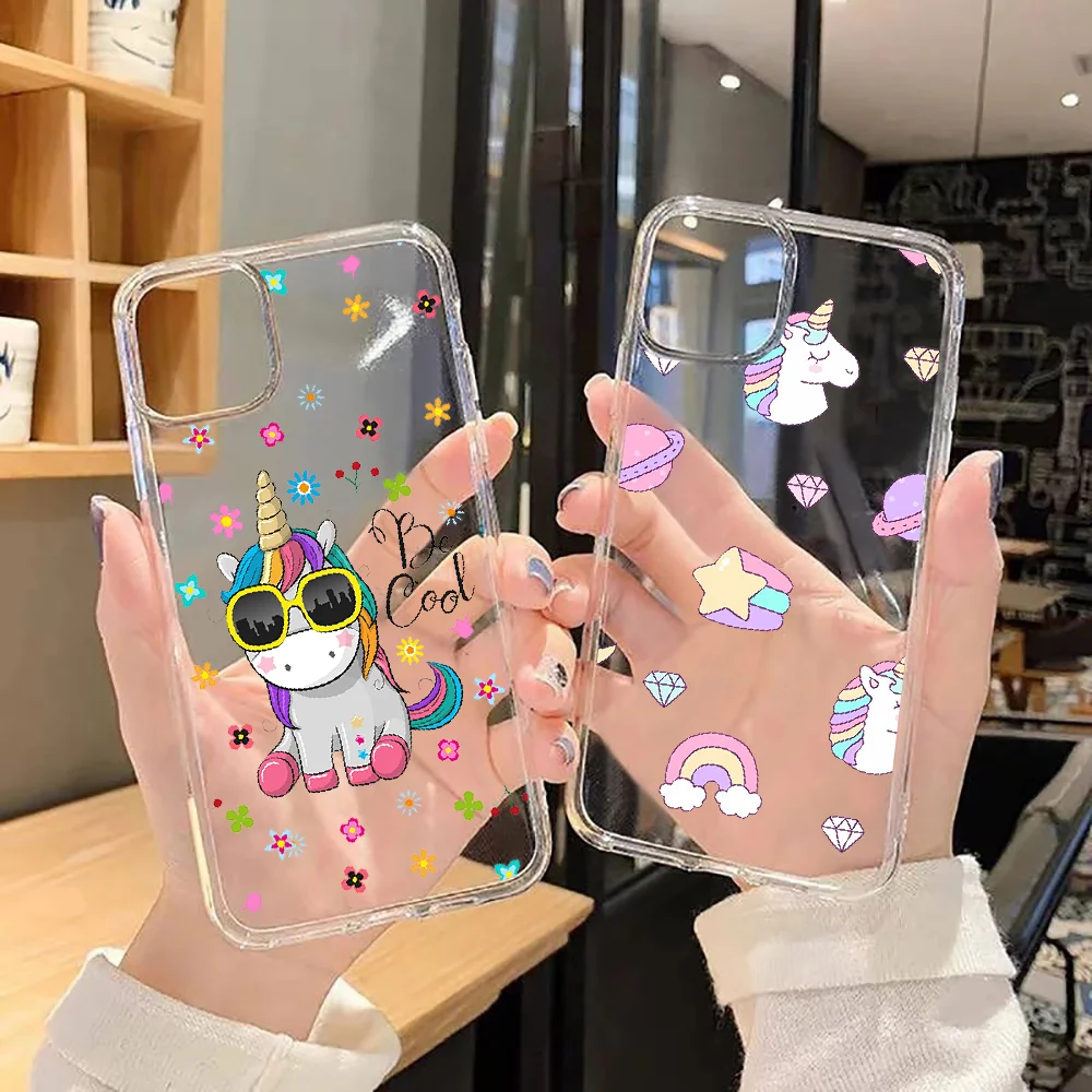 Радужный Единорог чехол для телефона Huawei P Mate P10 P20 P30 P40 10 20 Smart Z Pro Lite 2019 прозрачный