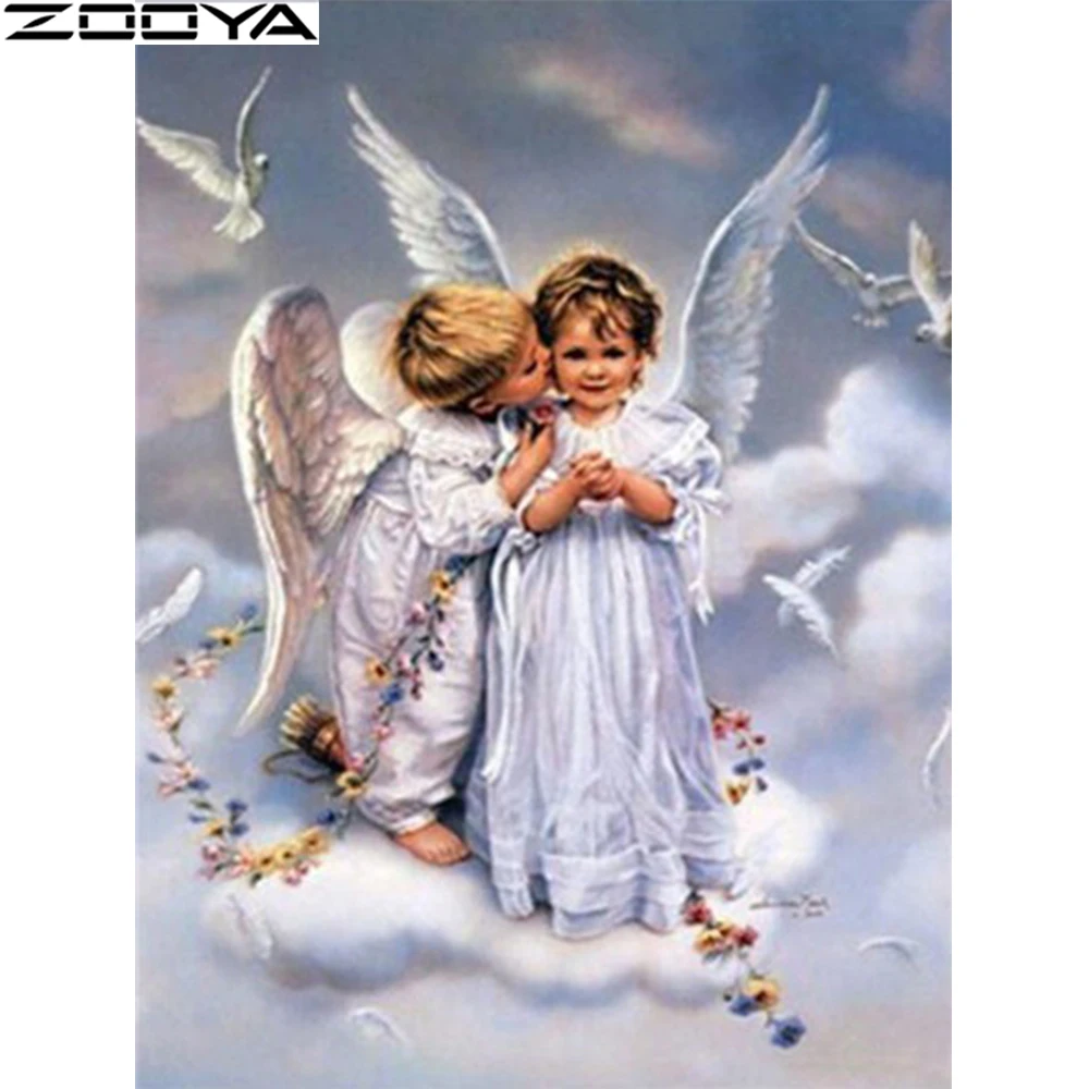 CH001-10 ZOOYA DIY 5D алмазная живопись, стразы, картины, алмазная вышивка, ангелы, распродажа, полный набор алмазной мозаики, наборы для домашнего декора CH001 - Цвет: CH001-10