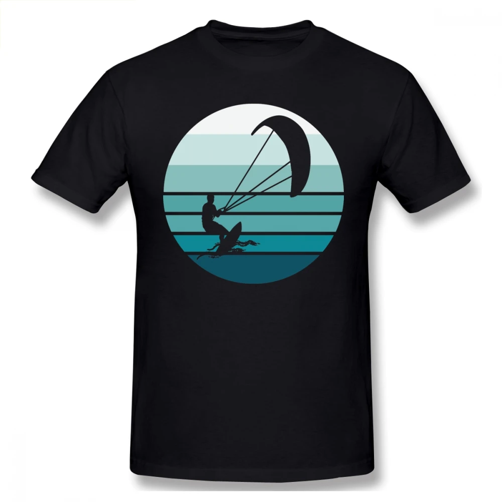 

Retro Kiteboarder Kitesurf Cool Kiteboard Lover T Shirt Oversized Cotton Crewneck Short Sleeve Shirts