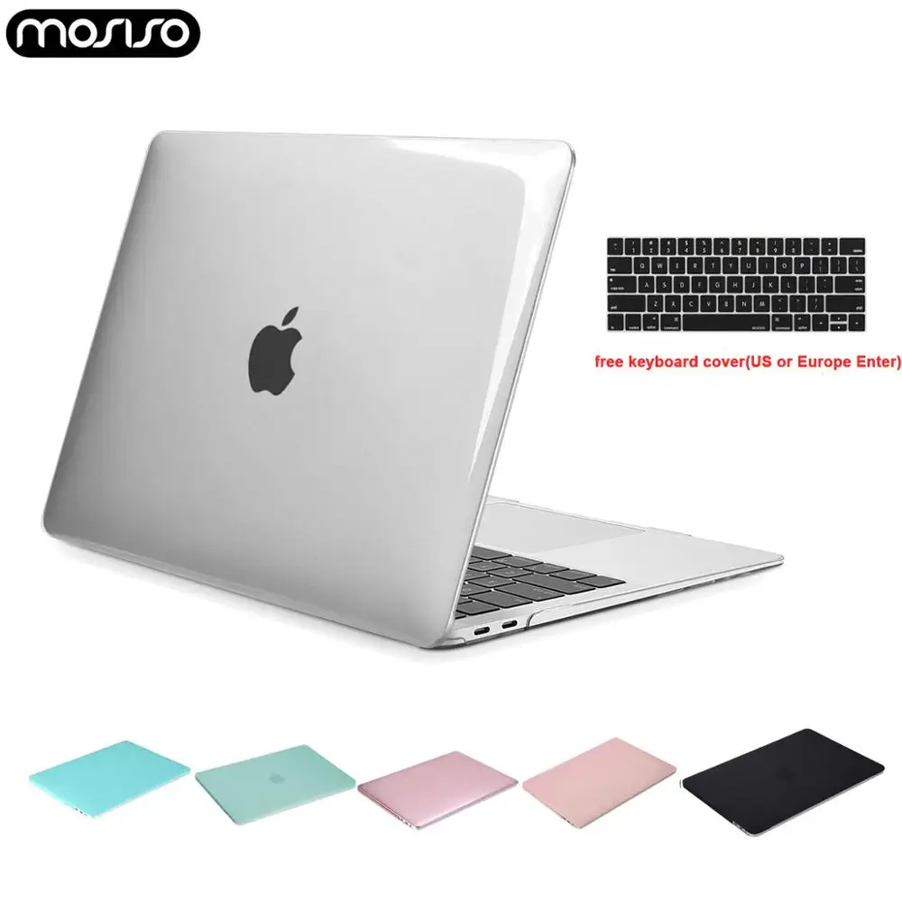 Прозрачный чехол MOSISO 2019 для Macbook Air 13 дюймов 2018 A1932 пластиковый ноутбука Mac Pro A1706 A1708