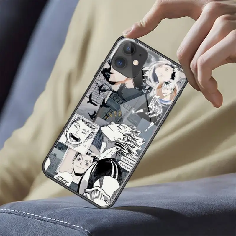 

Haikyuu Hinata Attacks Anime art poster luxury Phone Case funda Tempered glass For iphone 5C 6 6S 7 8 plus X XS XR 11 PRO MAX