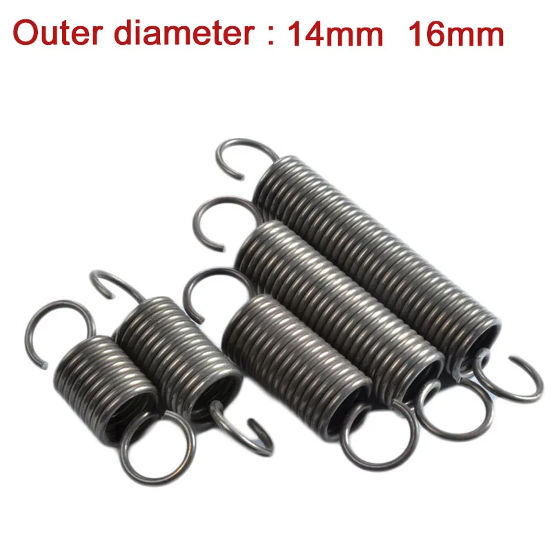 

1Pcs Tension Extension Spring For DIY Tool Expansion Springs Wire Diameter 2.5mm Outer Diameter 14mm/16mm Length 50mm - 500mm