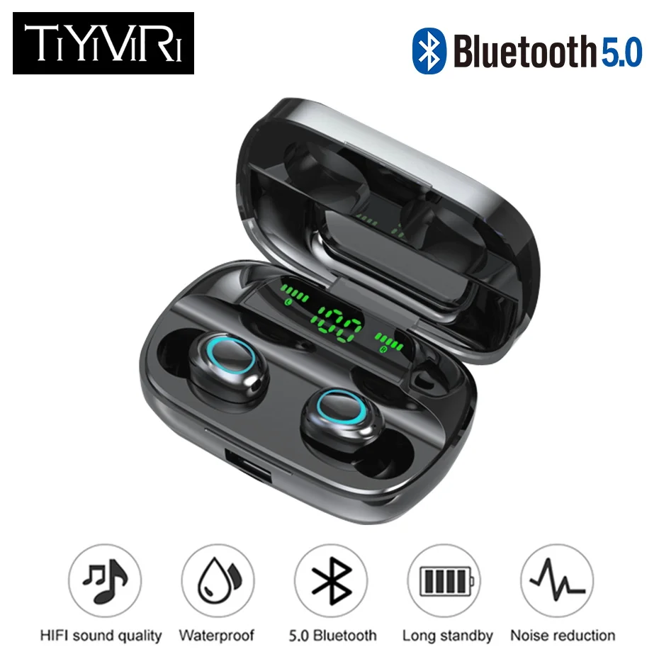 TP02 TWS беспроводные наушники Bluetooth 5 0 спортивные 2200 мАч с дисплеем питания