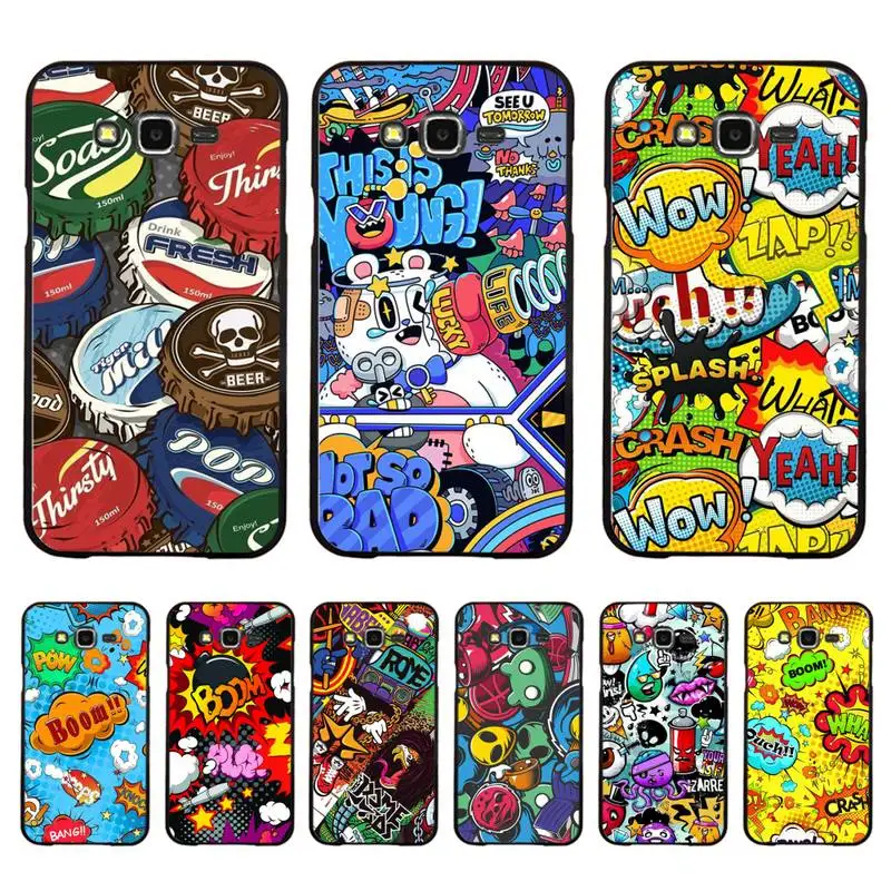 

Anime Graffiti Sticker Phone Case For Samsung Galaxy J4plus J6 J5 J72016 J7prime J7Core J6plus Coque