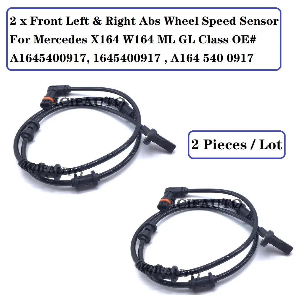 

Front L & R Abs Wheel Speed Sensor For Mercedes X164 W164 ML GL Class 1645400917 1644405541 1644405141 1645401617 1649058200