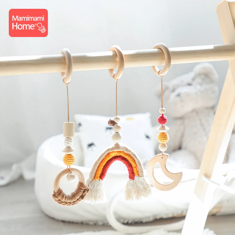 1 Набор для детских игр в тренажерном зале деревянная подвеска без бисфенола