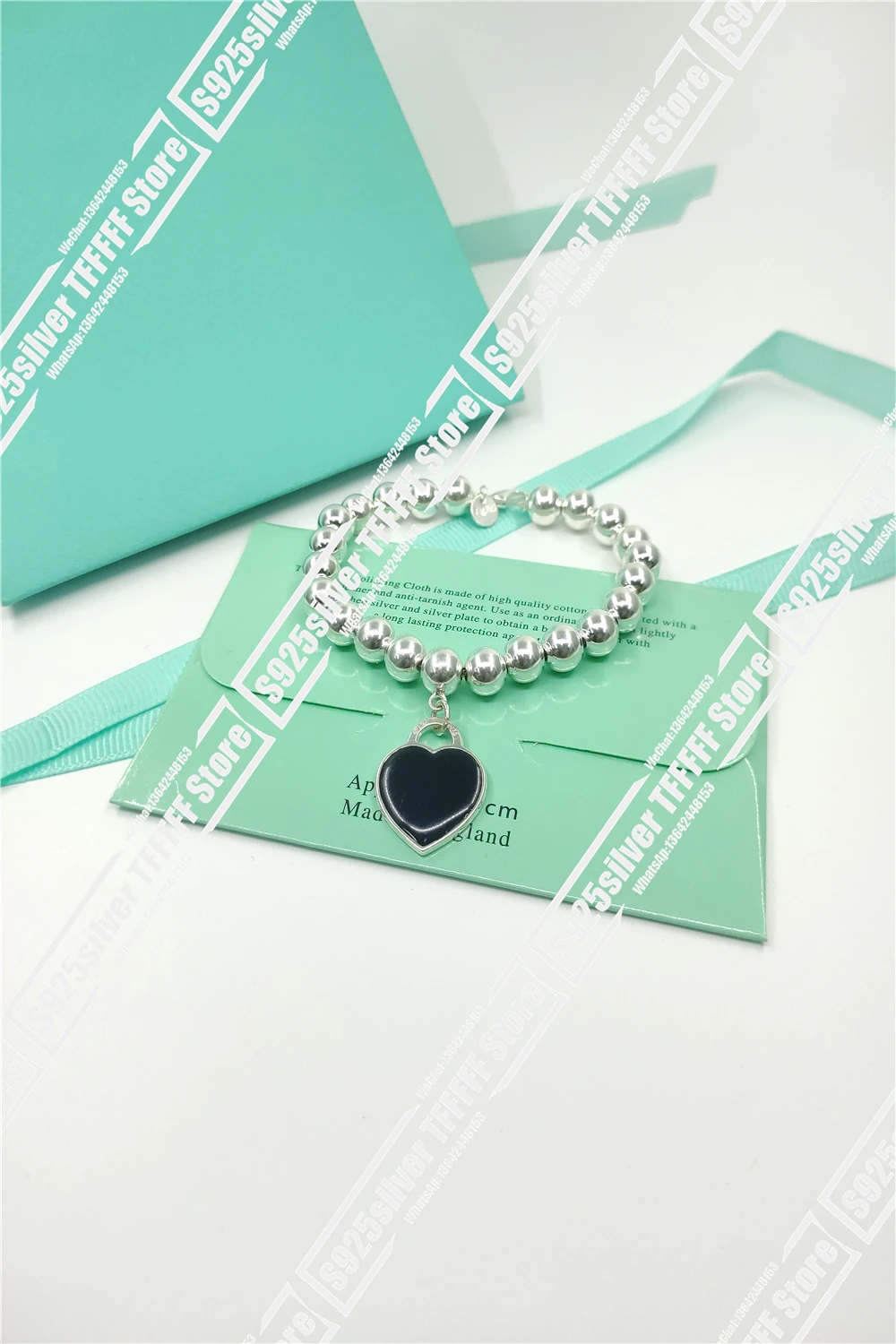 

T / 8 mm round bead drip love bracelet/noble gift/S925 / men and women fashion choice / 1-1