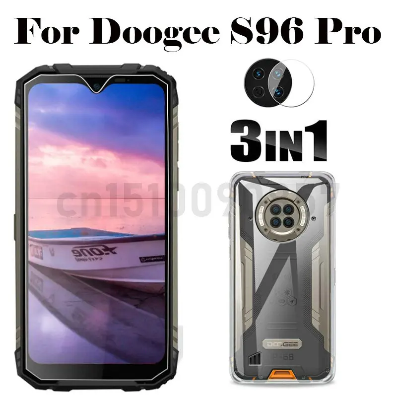 3-в-1 Экран протектор + чехол для телефона Для Doogee S96 Pro Стекло анти-шок на