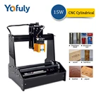15 Вт лазерный гравировальный станок с ЧПУ цилиндрической настольной Портативный мини аппарат для лазерной порезки автоматические алюминиевые банки DIY надписи машина