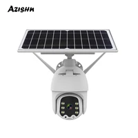 azishn 1080p solar panel ptz ip camera 4g sim card wifi solar outdoor pir human alarm 2mp wirless ipc cctv security camera