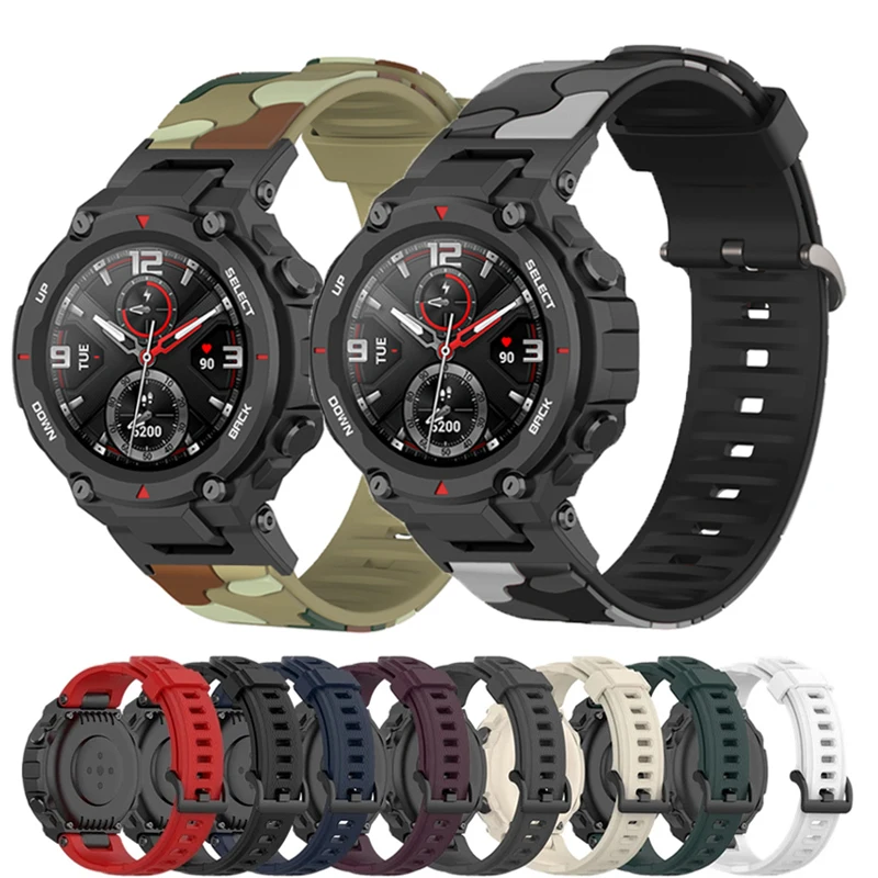 

Сменный ремешок для Huami Amazfit T-Rex Wirstband, силиконовый браслет для смарт-часов Xiaomi Huami Amazfit T-Rex Pro Trex