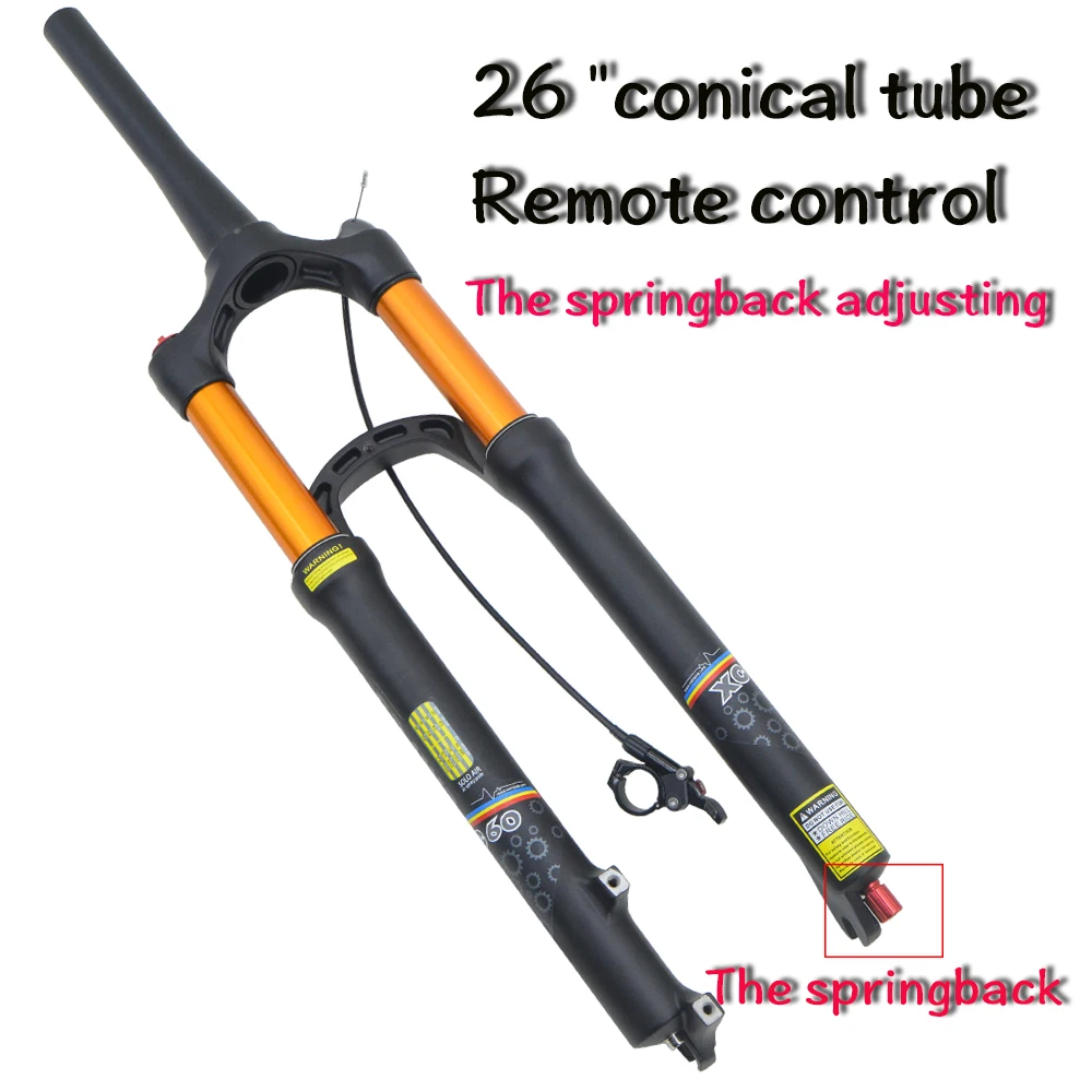 26 cone rebound LMFCS MTB магниевого сплава велосипед вилка Supension Air 26/27. 32 RL100mm передняя вилка подходит для 5/29 дюймового горного велосипеда conica - Цвет: 26 cone rebound