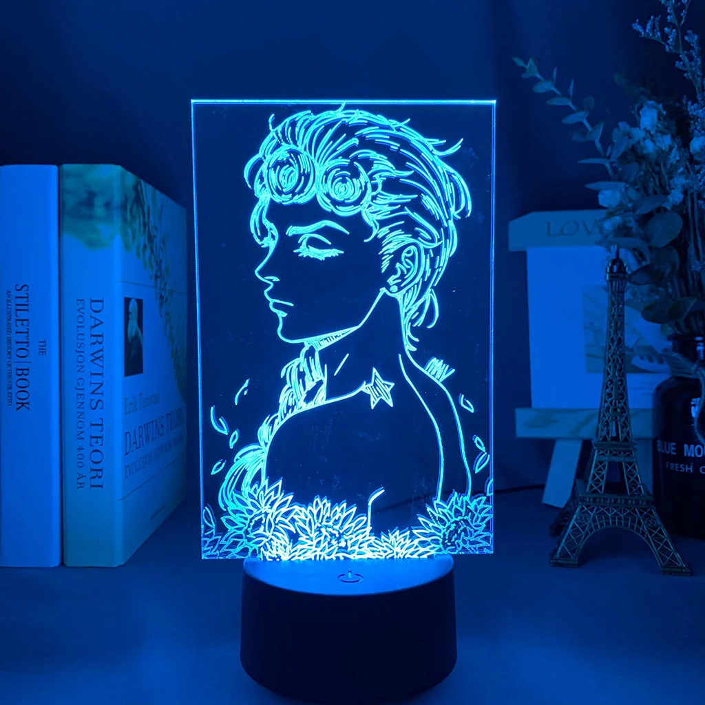 

Гаджет в стиле аниме JoJo's Art, светодиодный ночсветильник с сенсорным датчиком, цветной ночсветильник для домашнего декора, фигурка невероятн...