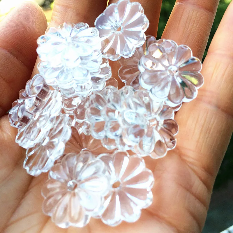 100 шт. 16 мм прозрачные бусины из хрустального стекла для фотоаксессуаров декор