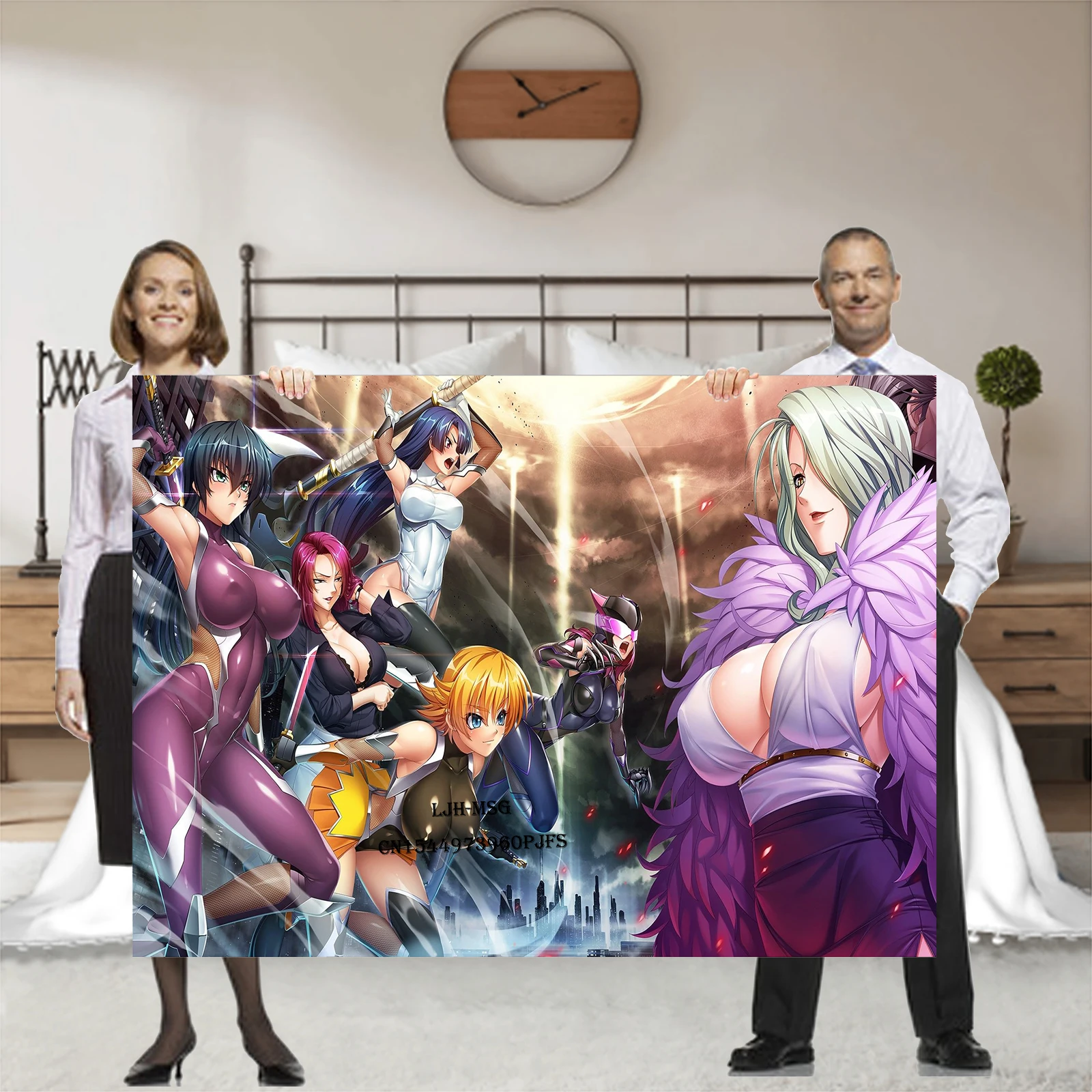 

Taimanin Asagi Blanket Flannel Hentai Anime Stuff Adult H Doujin Poster Soft Throw Blankets for Bedding Travel Sexy Throws