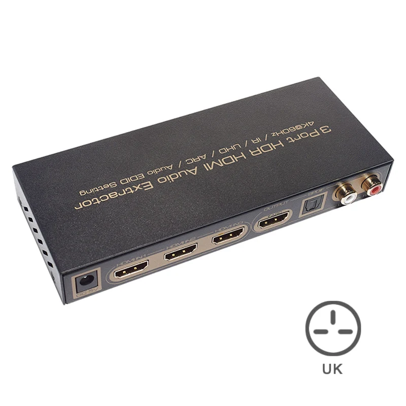 3 порта HDMI аудио экстрактор сплиттер Поддержка 1080P 3D 4K x 2K для ноутбука мобильный