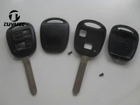 high quality car key shell case replacement for toyota prado 2 buttons key blank cover with toy43 blade