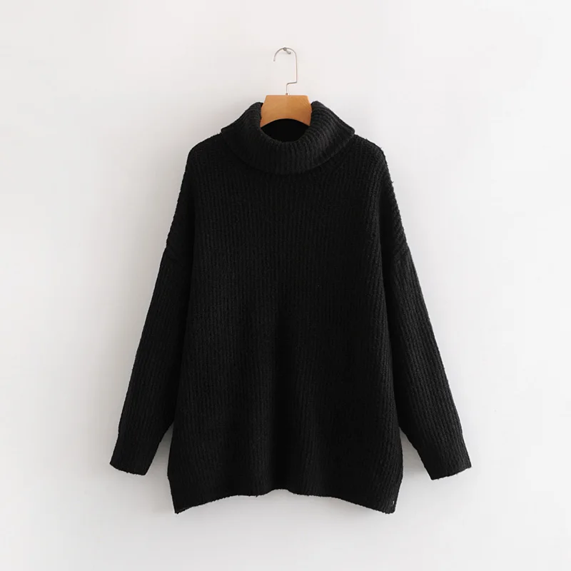 Winter Turtleneck sweater women long sleeve Pullovers Casual grey black 2019 korean womens | Женская одежда