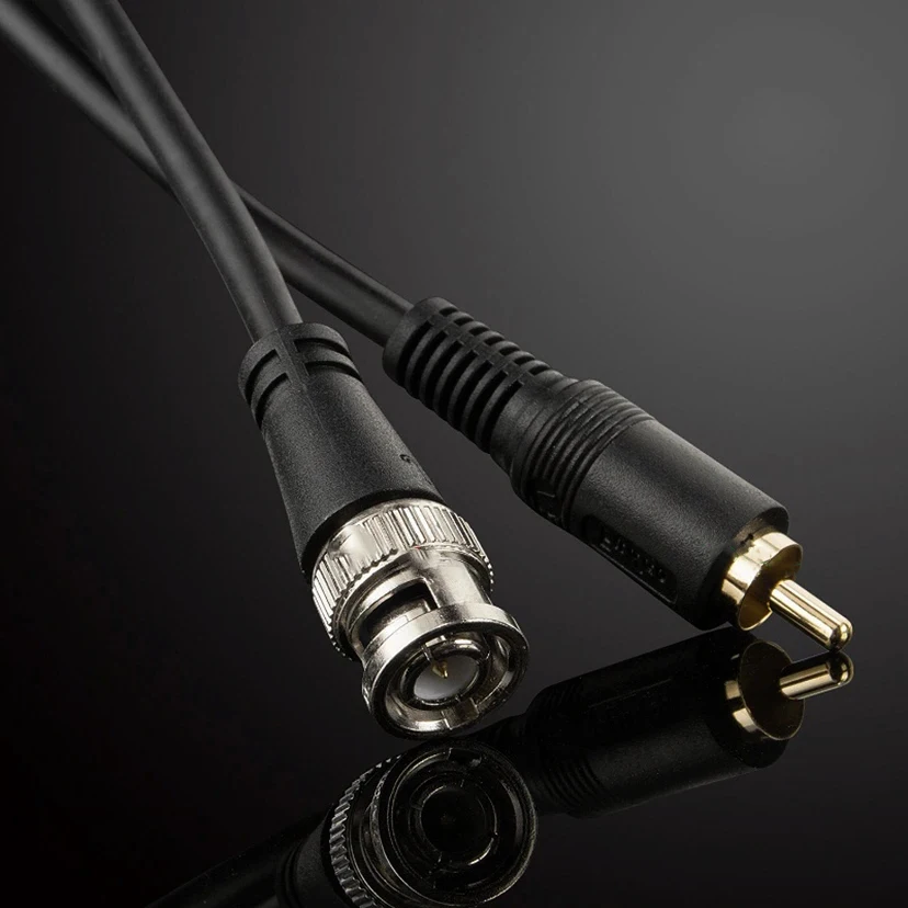 1Pcs HD SDI BNC Male to RCA Male 75 Ohm Coaxial Cable 3G HD SD RG59 Coaxial Cable for CCTV Camera Monitor Security System 0.5-5M