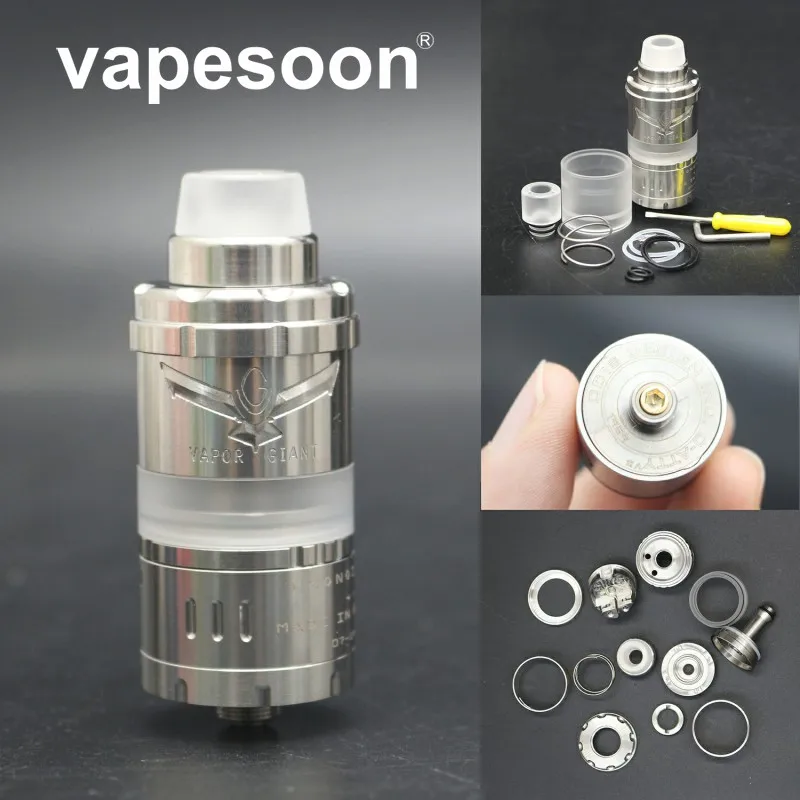 Высокое качество vapesoon Kronos 2S 23 мм стиль 316SS RTA Rebuildable Tank Atomizer 4 мл vape tank fit 510 thread mech