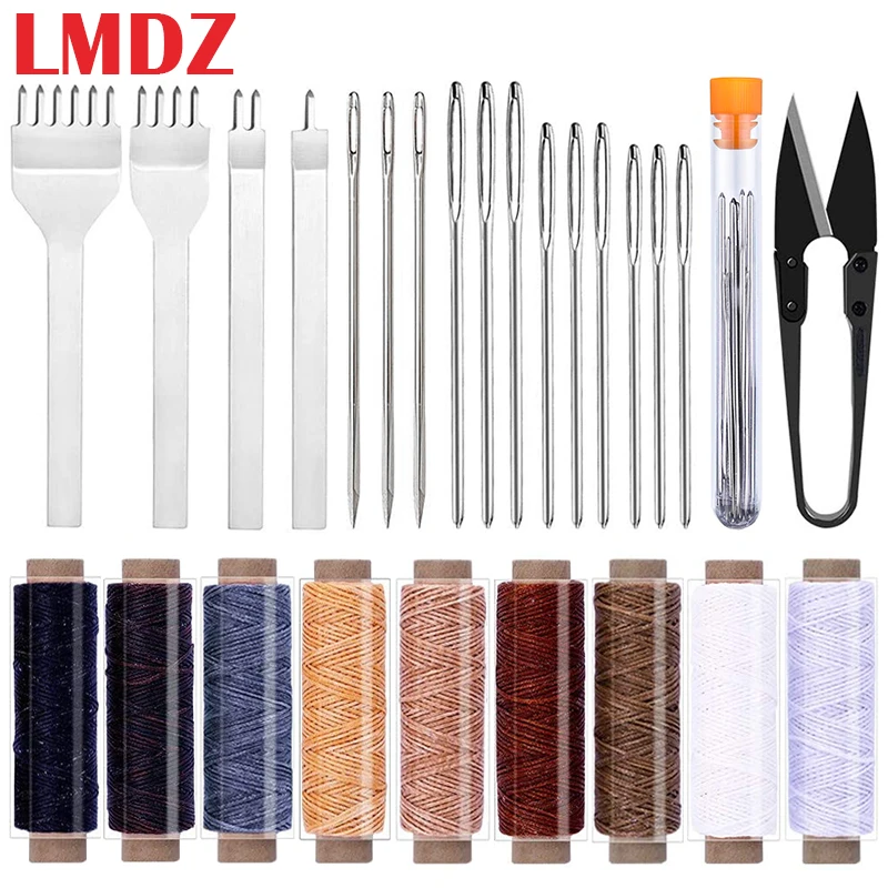 Набор инструментов для шитья кожи LMDZ 26 шт. набор ручного восковой нити кожаных