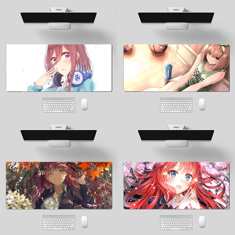 

Nakano Nino Gotoubun no Hanayome Anime Gaming Mouse Pad XL Large Gamer Mouse Pad 90x40 Big Keyboard Computer PC Desk Mat