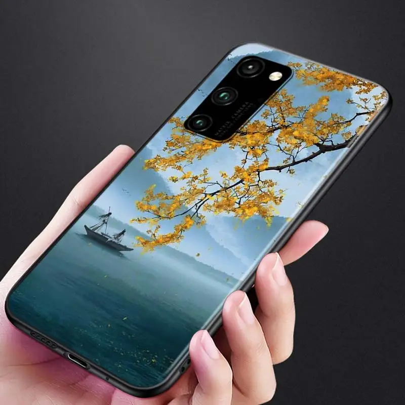 

Silicone Cover Landscape Painting Fashion for Huawei Honor 30 20S 20 10i 9S 9A 9C 9X 8X 10 9 Lite 8A 7C 7A Pro Phone Case