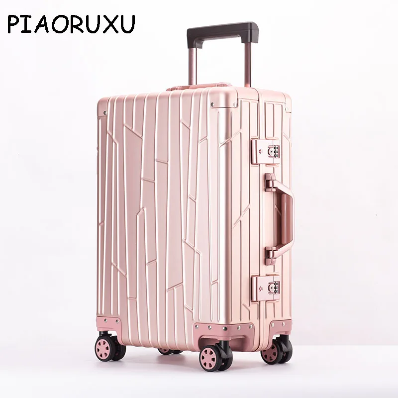 Piaoruxu 2" 24" дюймов Алюминиевый Спиннер Дорожный чемодан тележка для ручного багажа с колесом