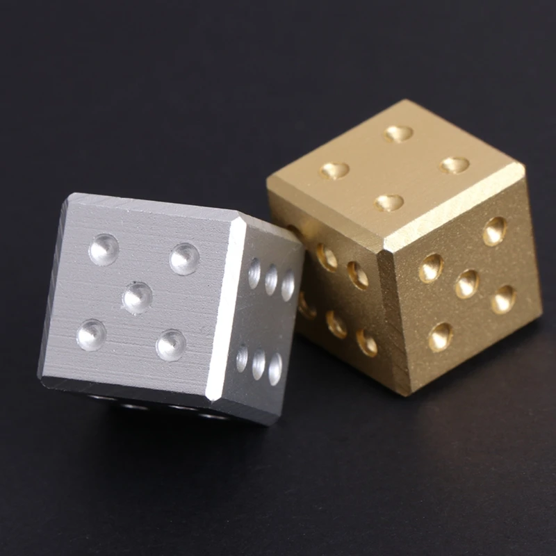 

PXPF Gold Silver Aluminum Metal Dice Club Bar Drinking Playing Game Tool 16X16X16mm
