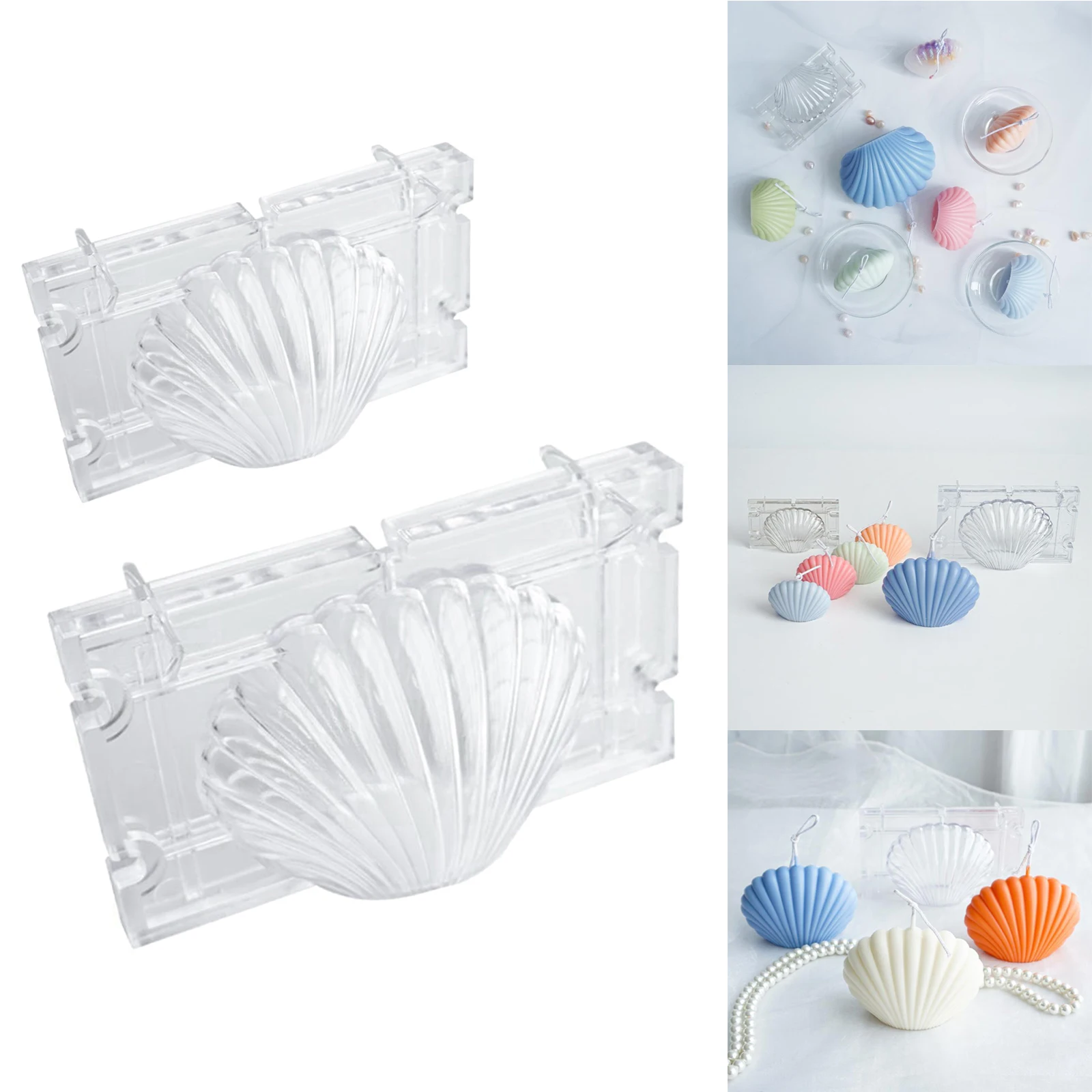 

Seashell Candle Mold Aromatherapy Candle Making Mould Soap Molds Clay Craft