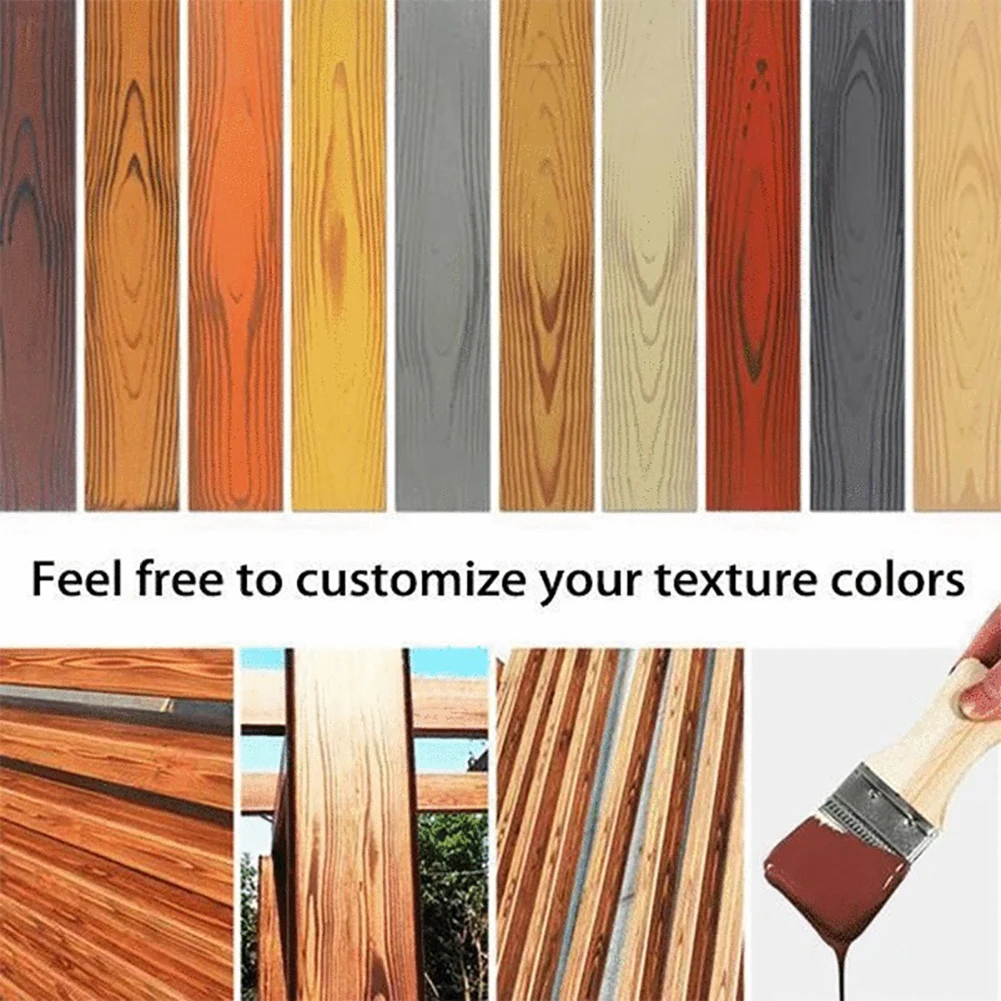 

2pcs Wooden Graining Tool Creative Imitation Wood Grain Paint Roller Brush Tool Rubber Graining Pattern Stamp Wall Painting Tool