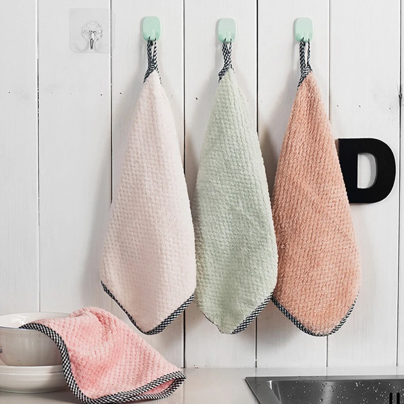 

Cloth Kitchen Cleaning Cloth Dish Towels Super Absorbent Superfine Fiber Coral Velvet Dish Towels For Household Kitchen Cleaning