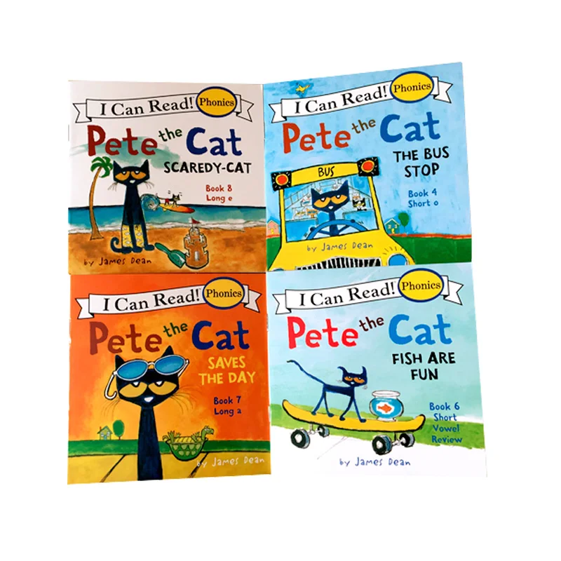 12 книг/набор детские книги с надписью Pete Cat|Воспитание и отношения| |