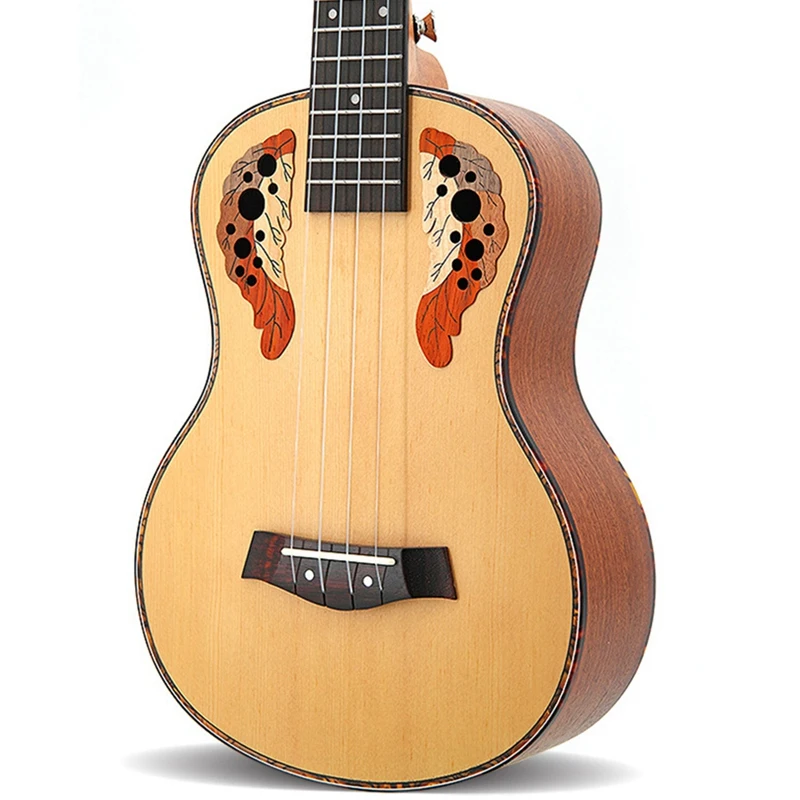 

Ukulele 26 Inch Concert Ukulele 4 String Hawaiian Guitar Ingman Spruce Panel Grape Hole