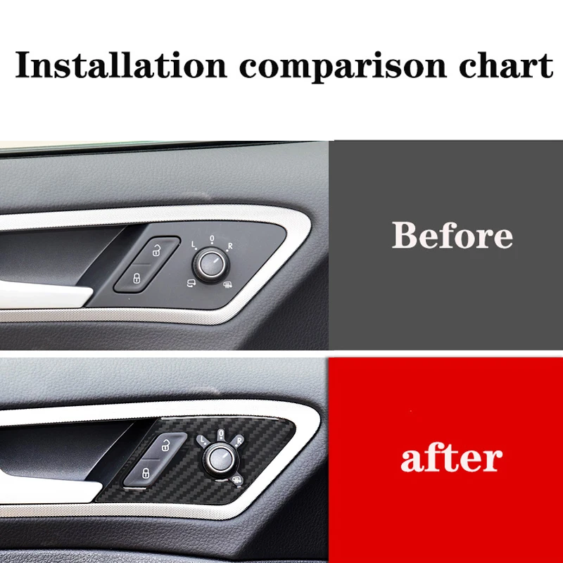 

4Pcs Carbon Fiber Car Interior door handle frame sticker Protection Trim For Volkswagen-VW-Golf 7 GTI-MK7 2014-2019