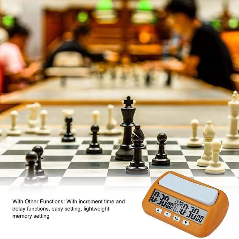 

Digital Chess Timer Count UP/DOWN Bonus Delay Chess Clock, Portable,Professional Digital Chess Clocks Game Timer