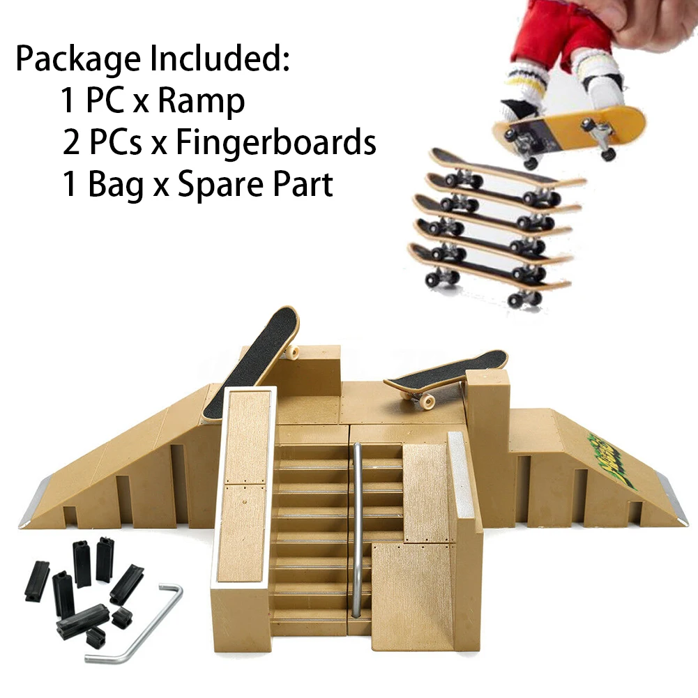 Скейт парк ABS детская игрушка гриф рампа набор практика палуба палец скейтборд