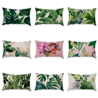 plant series cotton linen cushion cover decorative sleep pillow floral pattern printed rectangle pillowcases home decor 3050cm
