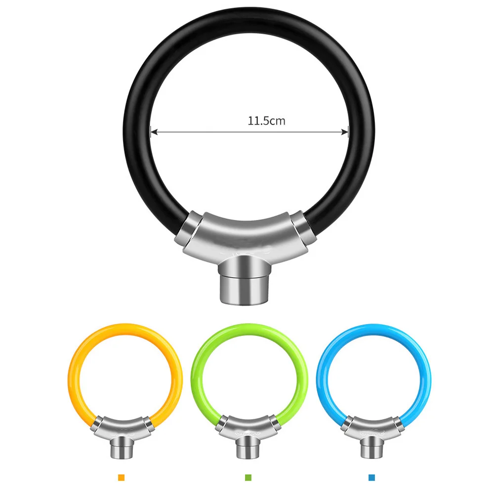 

Bike Lock Portable Cable Lock Bike Ring Lock Cycling Anti-Theft Coiled Secure Keys Zinc Alloy Equipment Bike Accessories