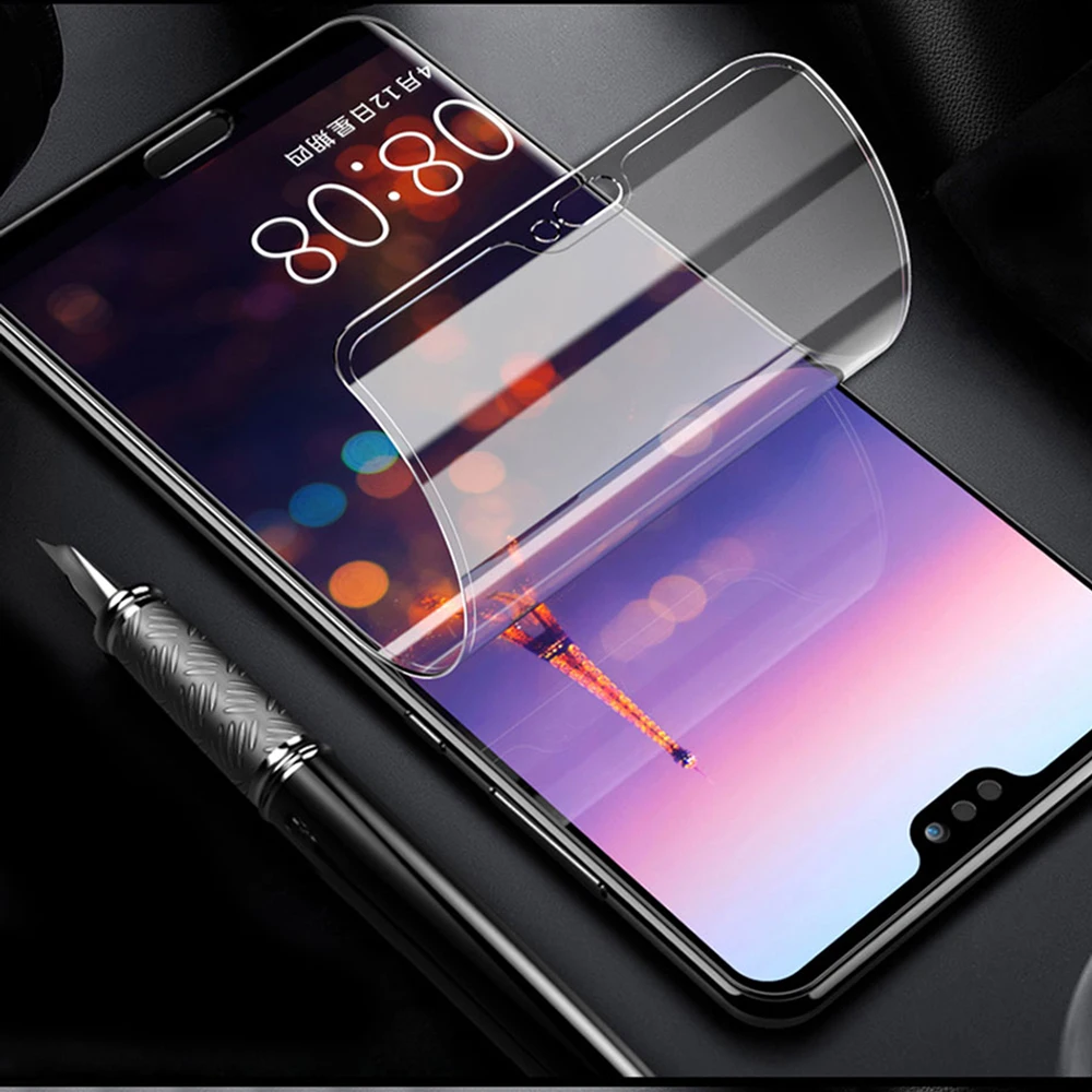 

soft full cover for huawei honor view 30 v30 pro hydrogel film honor play 3 phone screen protector protective film Not Glass