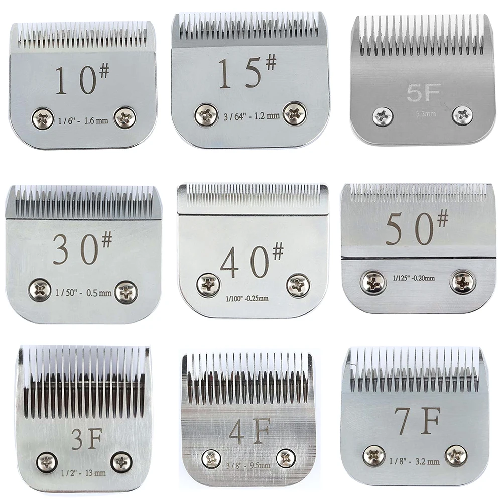 3F 4F 5F 7F 10# 30# 40# 50# Professional Pet Clipper Blade A5 Blade Fit Most Andis Oster Clippers Pet Clippers Ceramic Blade