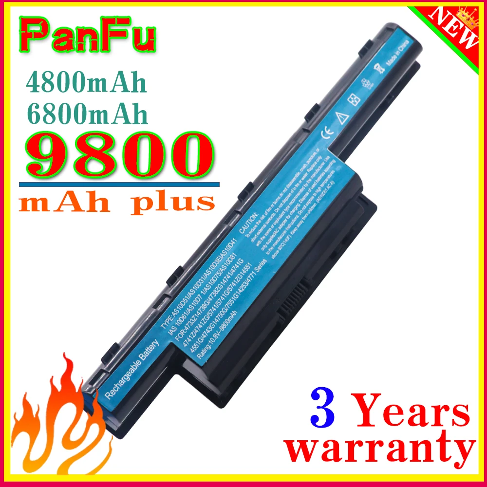 Новый 6 ячеек Аккумулятор для ноутбука Acer 4741G AS10D31 AS10D3E AS10D41 AS10D51 AS10D61 AS10D71 AS10D81 AS10G3E