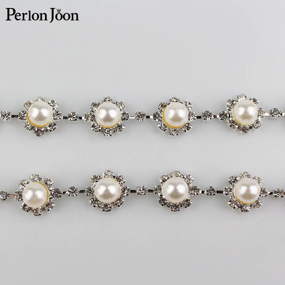 0 46 дюймовая ширина классические круглые жемчужные стразы Отделка лентой