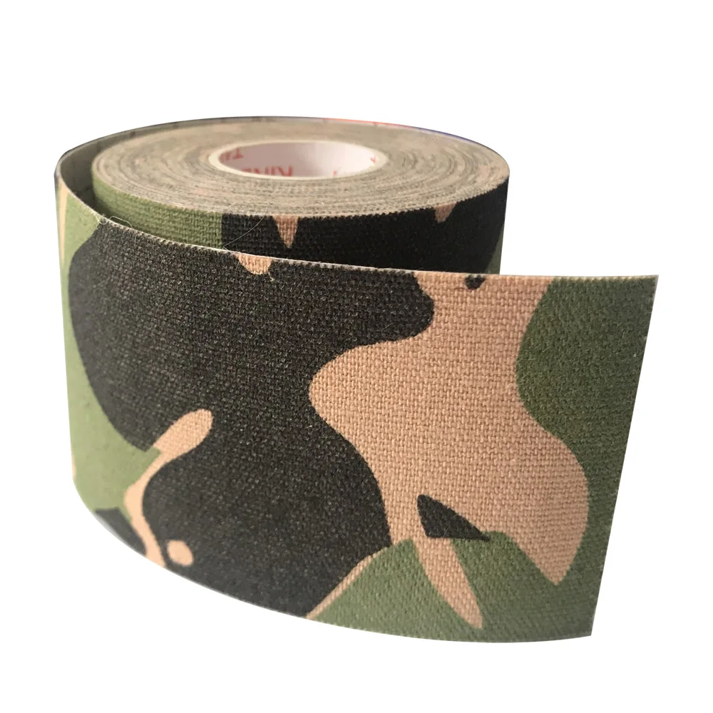 Camo Green 10 шт. хлопковая эластичная спортивная лента кинезиологическая лента для упражнений на коленях терапевтическая лента для мышц водостойкая повязка 9 цветов - Цвет: Camo Green